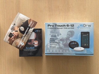 Wireless TENS/EMS Device HiDow Pro Touch + Acubelt ( New Sealed ) + Extras