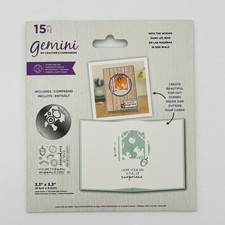 Gemini Stamp and Die By Crafters Companion 15-Piece Into The Woods