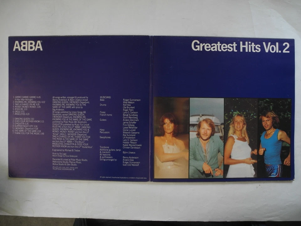 ABBA Greatest Hits Vol, 2 LP 1979 Sweden Polar POLS 312 EX/EX- - Image 3 of 4