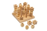 Tic Tac Toe, 3D, Bambus
