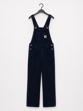 Carhartt WIP W' Bib Overall Straight Womens XS Blue Workwear Corduroy Dungarees