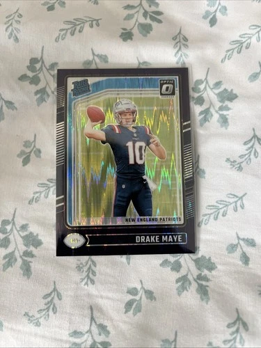 2024 Panini Donruss Optic - Rated Rookie Drake Maye #229 Purple Shock Prizm (RC)