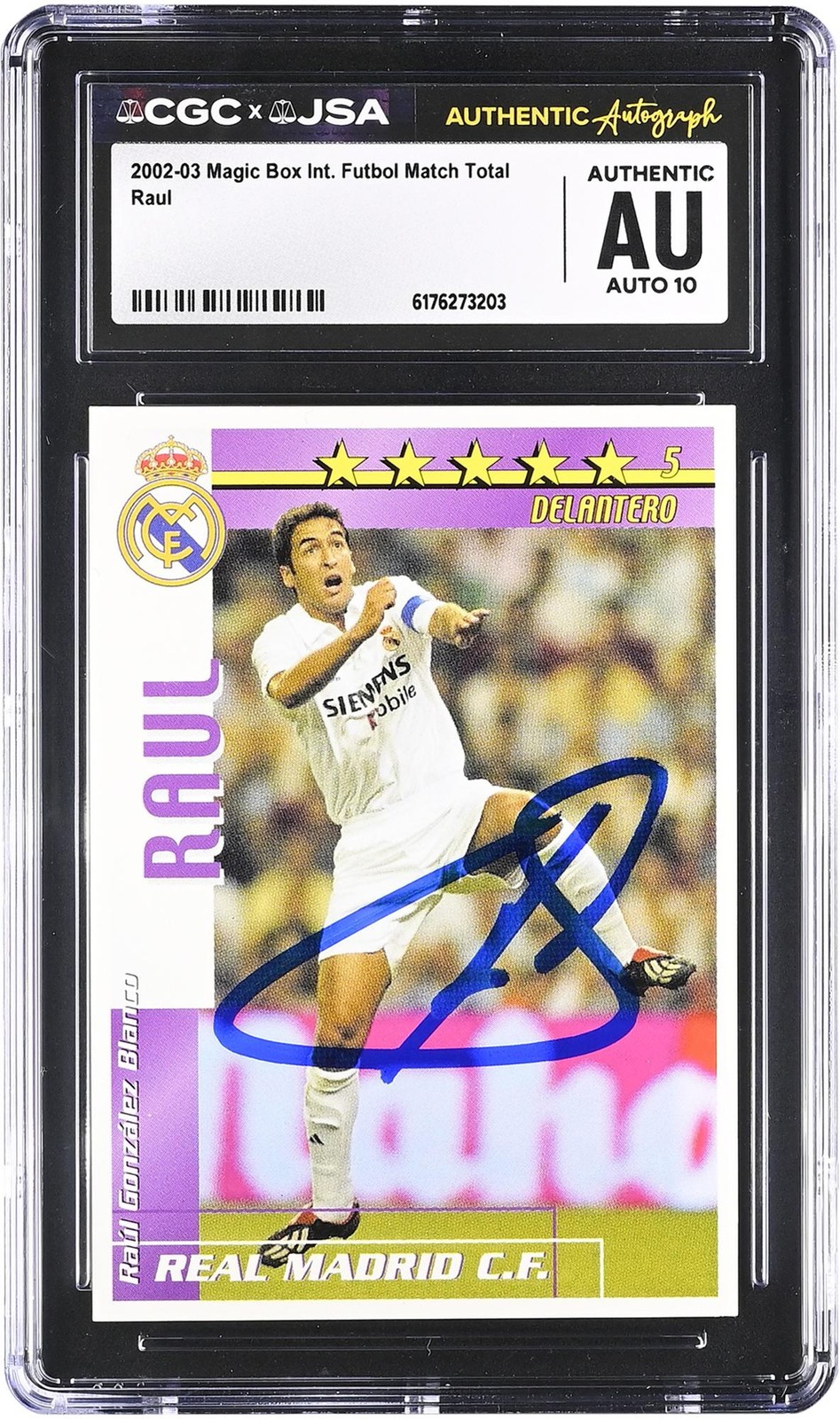 Autographed Raul Gonzalez (Soccer) Real Madrid C.F. Card Item#14660300 COA