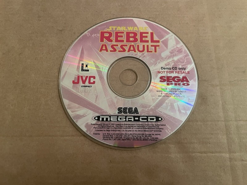 Sega Mega Drive Mega Cd Rebel Assault Demo Only Fast Despatch Next Day