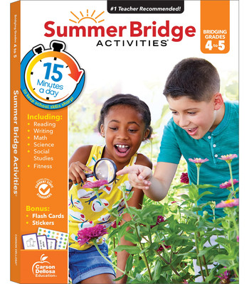 Summer Bridge Activities 4th to 5th Grade Workbook, Math, Reading Comprehens...