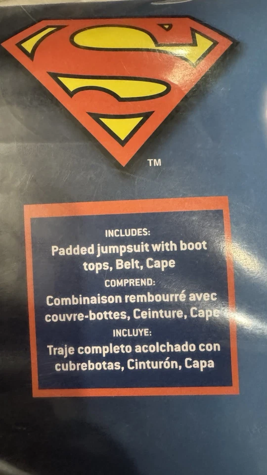 Disfraz de Halloween Rubíes Superman Musculoso Pecho Niño Talla Mediana 8-10 Foto 2 de 3