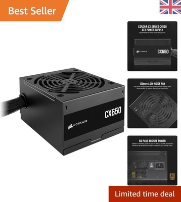 Hochleistungs 650W ATX Netzteil mit leiser Kühlung - energieeffizient