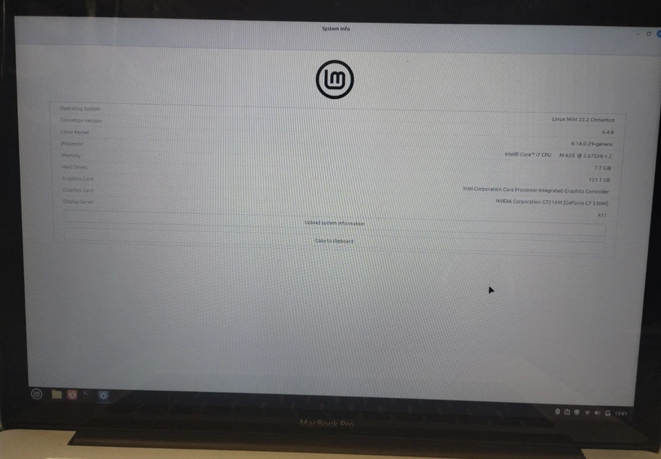 Apple MacBook Pro A1286 15" 2010 Core i7 8GB RAM 120GB SSD Linux Mint 22 - Image 2 of 4