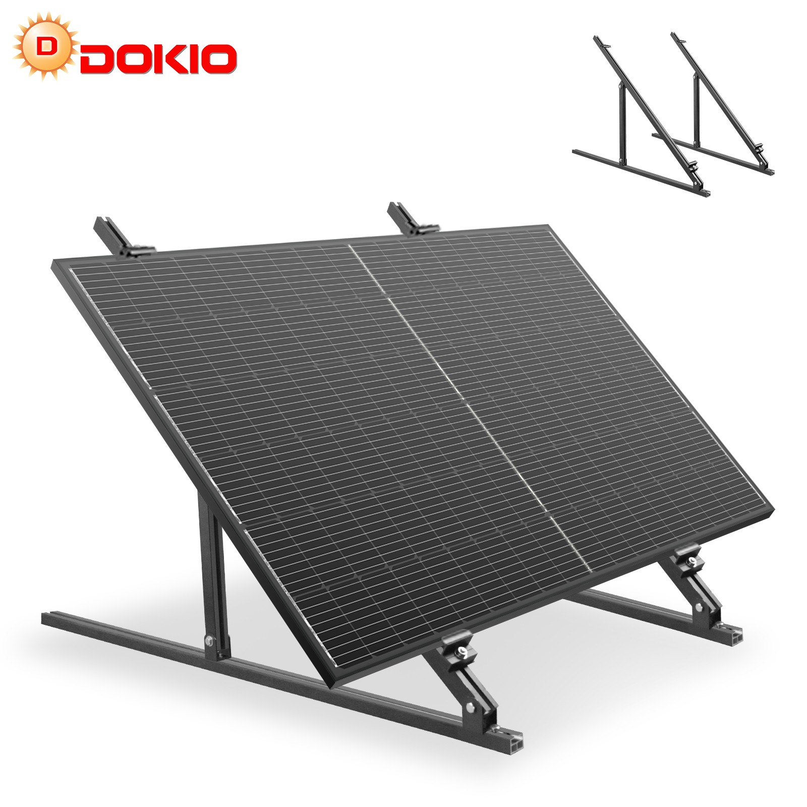 Dokio 400W 800W 1600W N-type Mono Rigid Big Solar Panel PV moudle for Roof Power