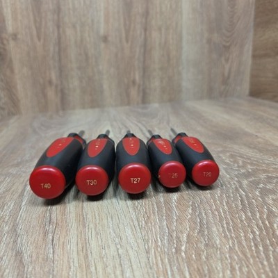 Craftsman Professional Red USA 5-Piece Torx Screwdriver Set T20 25
