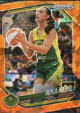 2025 Panini Prizm WNBA - Nika Muhl #127 Orange Ice Prizm