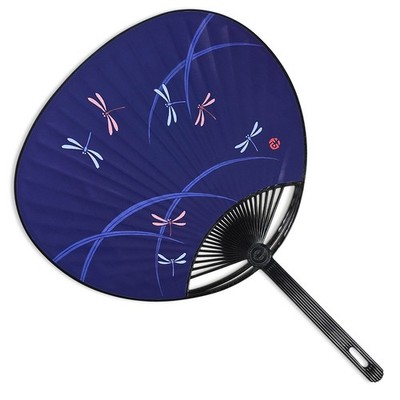 Japanese UCHIWA Fan Yukata Kimono Plastic Hand Held Dragonfly Made in Japan