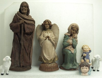 VINTAGE NATIVITY SCENE TOM CLARK FIGURINES JOSEPH, MARY AND ANGEL