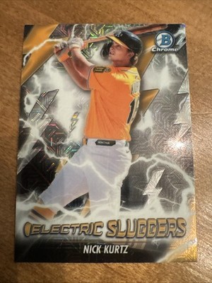 2026 Bowman Chrome Nick Kurtz #ES-22 Electric Sluggers Mojo Refractor Athletics