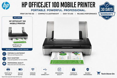   NEW IN BOX! HP OfficeJet 100 Mobile Inkjet Bluetooth Printer L411a CN551A  