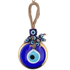 3.5 Turkish Evil Eye Decor Ornament Gold - Evil Eye Wall Hanging in a Box -