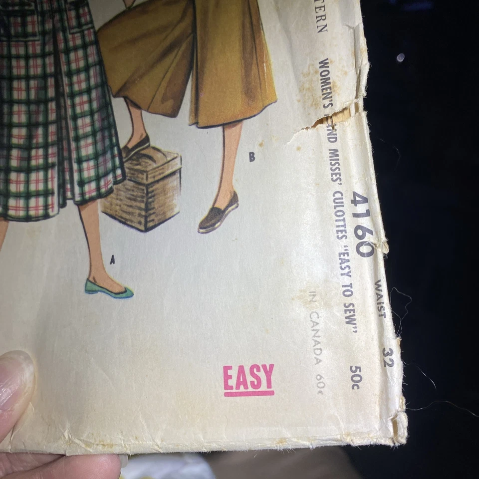 Vintage MCCALLS 4160 Waist 32” 1956 pants Variations - Complete - Image 3 of 4