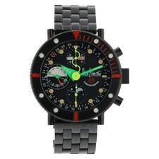 Alain Silberstein Kronomarine Black Dial Stee...