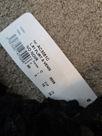 Brand New Lise Charmel Underwired Size Uk 34C Black Bra With Crystal  New 