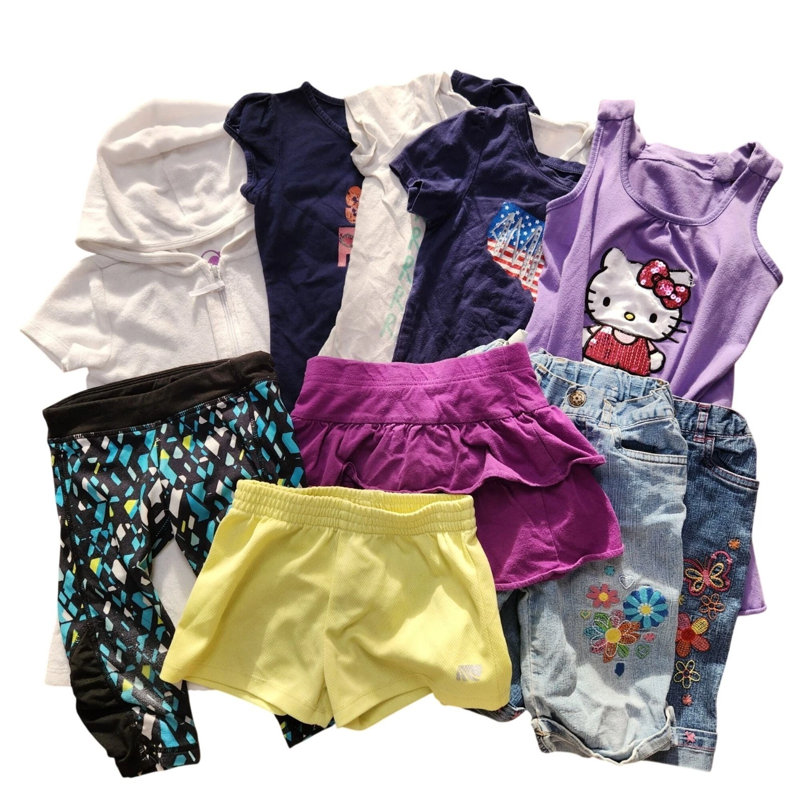 Bundle (10) Youth Girls Summer Outfits Clothing T-Shirt Shorts Skirt Sz 4-5
Opens in a new window or