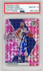 Stephen Curry 2019-20 Panini Mosaic Camo Pink Autograph Card #70 PSA/DNA 10