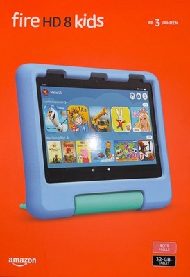 Amazon Fire HD 8 Kids 12. Gen 2022 32GB WLAN 8 Zoll Rot Tablet für Kinder NEU
