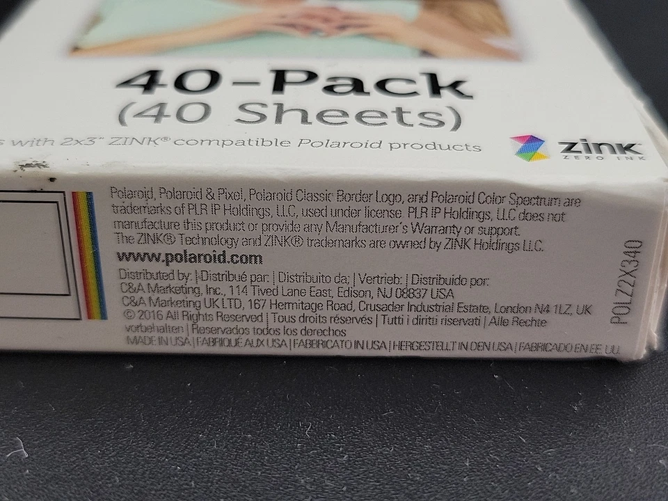 Polaroid 2x3" Premium Zink Paper - Pack  (40 Sheets) POLZ2X340 - Image 3 of 4