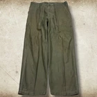 Vintage OG 107 Pants Size 36x29 Green Type 1 Vietnam Sateen Military Trousers