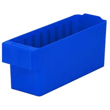Akro-Mils 31142Blu Drawer Storage Bin, Plastic, Blue, 4 5/8 In H, 3 3/4 In W,