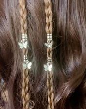 Butterfly Butterflies Hair Clips Set of 4 Charms Silver Color Accessories