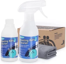 Adhafera Bowling Ball Cleaner--Two 10oz Bottles, Nozzle & Towel. Safe for All
