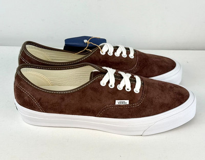 M11.5, W13- VANS Authentic 44 Premium Pig Suede Sneaker - Potting soil Brown