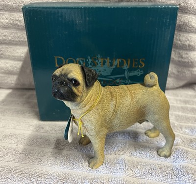 Leonardo hellbraun Mops niedliche Hund Figur verpackt Geschenk Tierliebhaber Deko