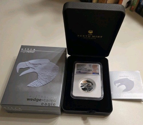2022 Australia 1oz Wedge Tailed Eagle Ultra High Relief NGC PF70 FDIO Signed JM