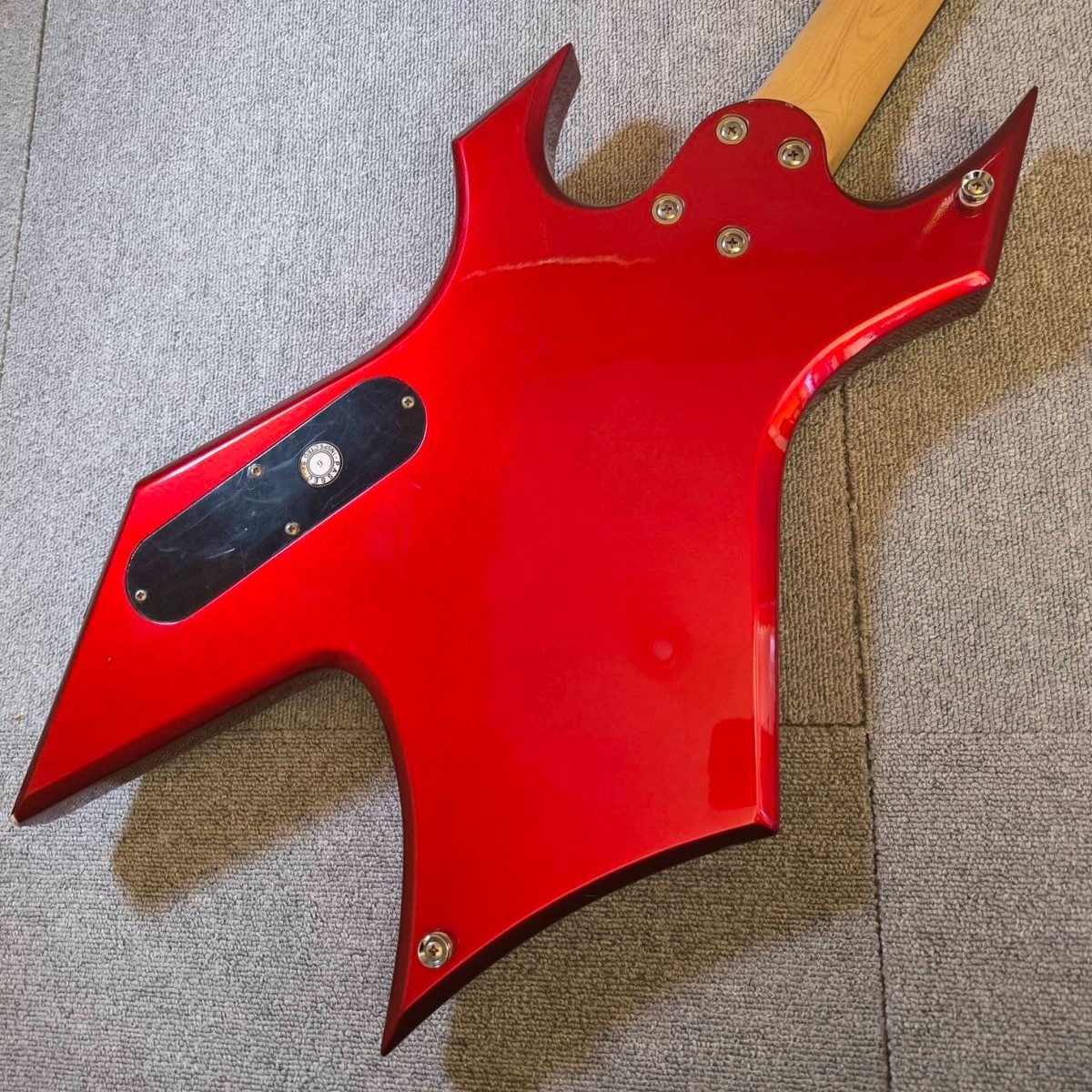 B.C. Rich Warlock Metallic Red Electric Bass Shipping From