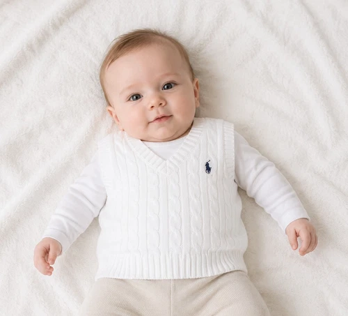 Ralph Lauren Baby Boys' Cable-Knit Cotton Sweater Vest  3 Months