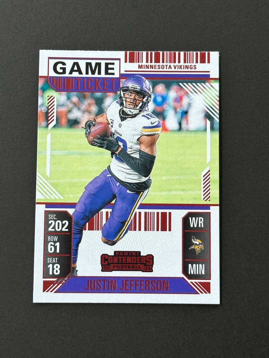 2024 Panini Contenders Justin Jefferson Game Ticket Red #65