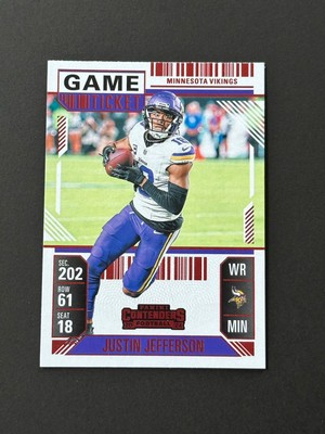 2024 Panini Contenders Justin Jefferson Game Ticket Red #65