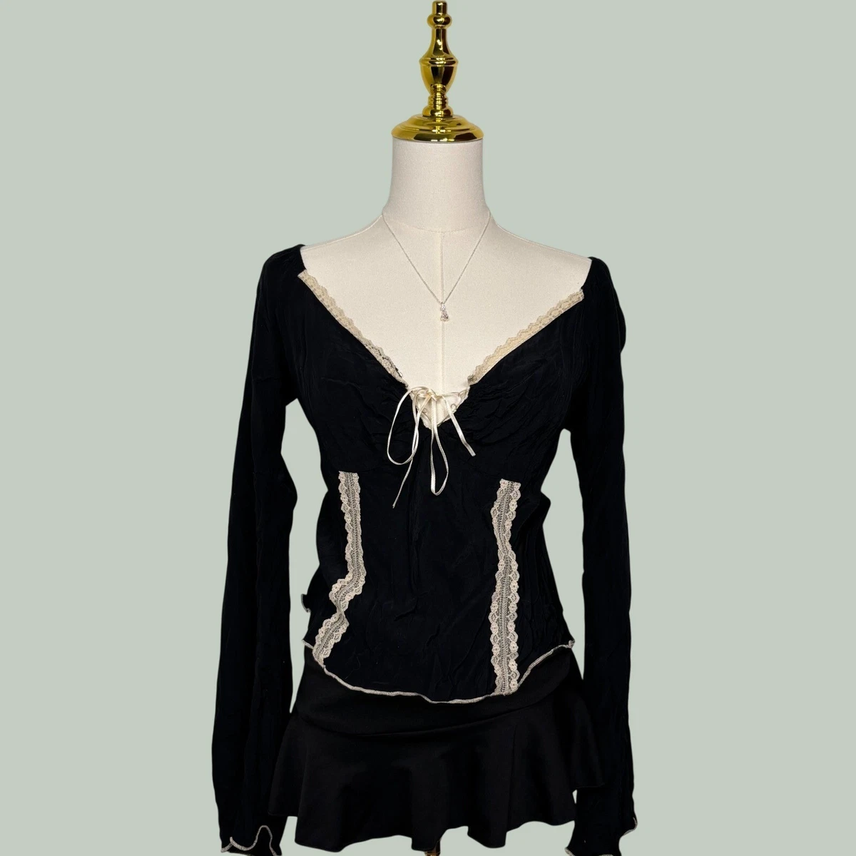 Lace Vintage Tops for Women for sale | eBay