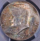 1964 D Kennedy Half Dollar PCGS MS65. EOR Toned, FREE SHIPPING
