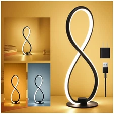 Elegant Nightstand Lamp Rechargeable Dimmable LED Touch for Decor