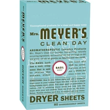 Mrs. Meyer's Clean Day Basil Dryer Sheet (80-Count) 14448 Mrs. Meyer's 14448