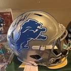 Calvin Johnson Detroit Lions Signed Football Helmet Beckett Authenticated
