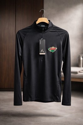 Antigua Minnesota Wild Women s Quarter Zip Pullover Black Small NWT