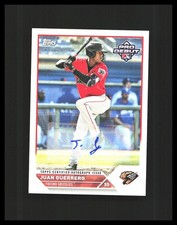 2023 Juan Guerrero Rookie Card Auto - Topps Pro Debut #PD-158 Fresno Grizzlies. rookie card picture