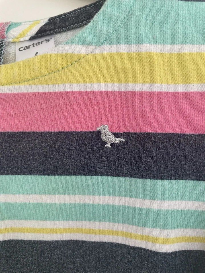 Top Carter's Niños Niñas Colorido Arco Iris Rayas 100% Algodón Manga Larga Multi 6 Foto 3 de 4