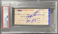 Dwight Doc Gooden Signed Ticket Stub 8/27/84 Rookie Yr 12 Ks Inscr Auto PSA/DNA