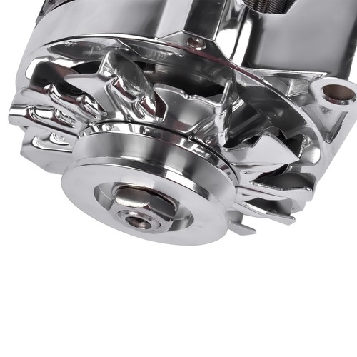 180A 12V Chrome Alternator 1 Wire for Chevy GM BBC SBC 305 350 396 454 1985-1993 - Picture 11 of 12