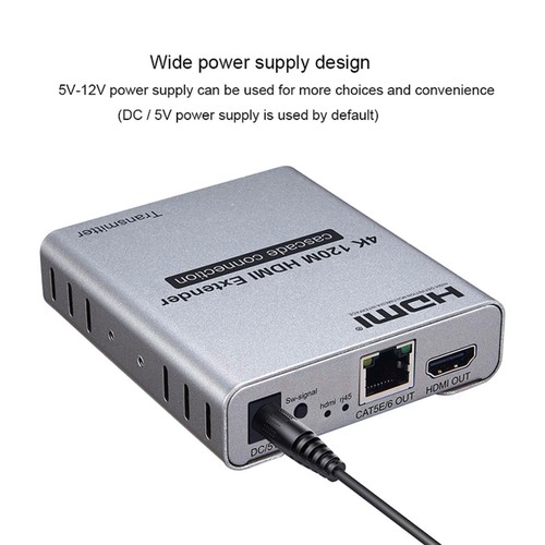 4K 120M HDMI Extender Cascade Connection over Cat5e/6 RJ45 Cable HDMI Splitter E - Zdjęcie 4 z 11