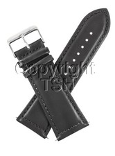 26 mm BLACK CALF LEATHER PADDED WATCH BAND / STRAP NEW